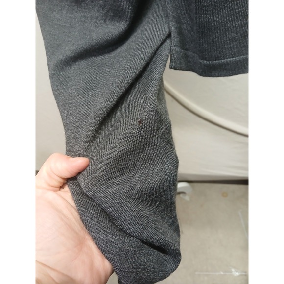 Garnet Hill Small Wool Sweater Dress Womens Gray Knit Long Sleeve Crew - Picture 8 of 10